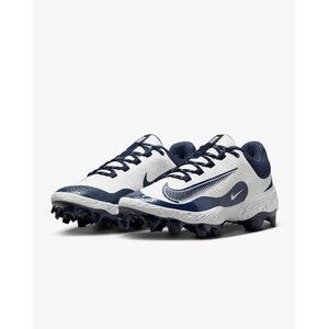 Nike Alpha Huarache Elite 4 Low MCS White Navy FD6255-107 Men's Size 10.5